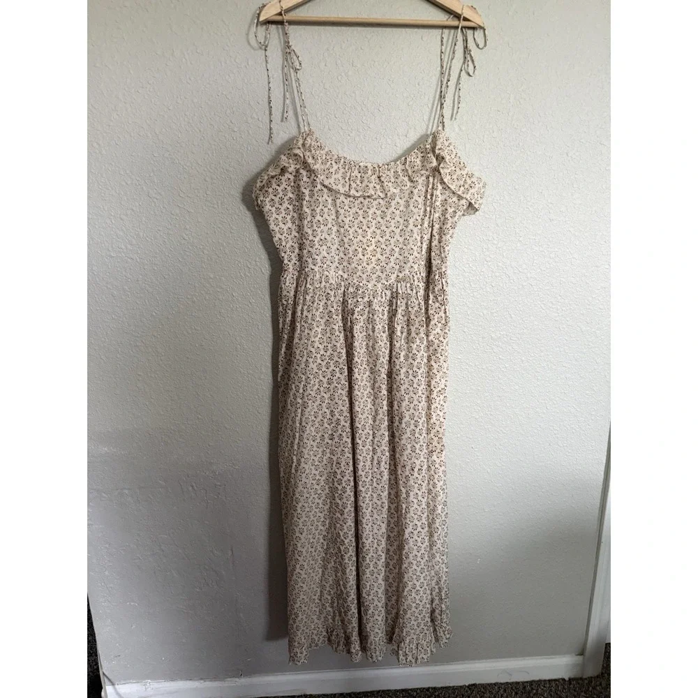 NEW DOEN Wendelin Dress Floral, Size XXL NWT . Strappy, Midi, Derby, Elderberrry